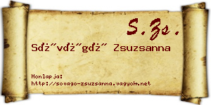 Sóvágó Zsuzsanna névjegykártya